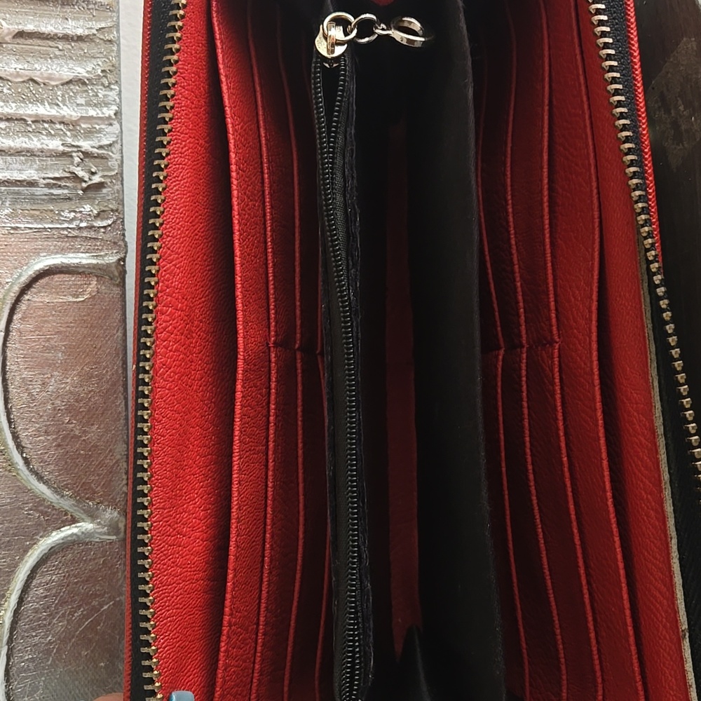 Coco + Carmen Red and Black Women's Wallet - Picture 5 of 9
